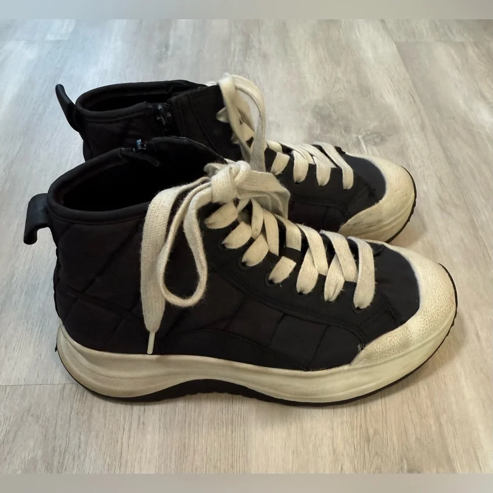 Zara Rick Owens style sneakers new size 33 big kids navy zip side for access